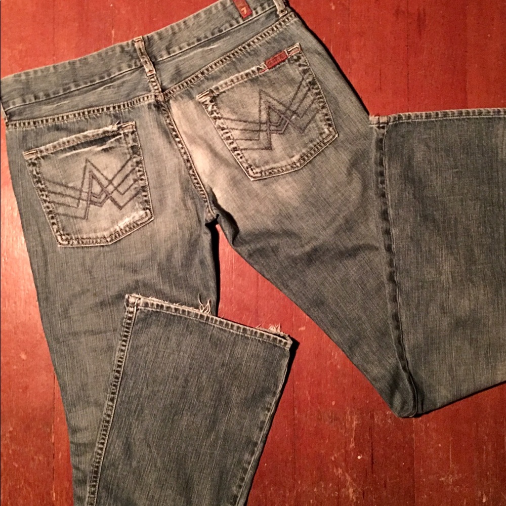 7FAM Factory Distressed “A” Pocket Jeans